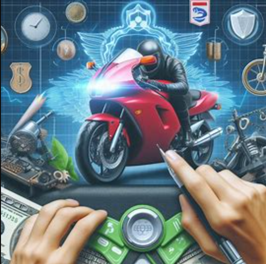 An image illustration of average motorcycle insurance